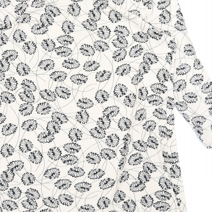 George Womens Beige Floral  Basic T-Shirt Size 12