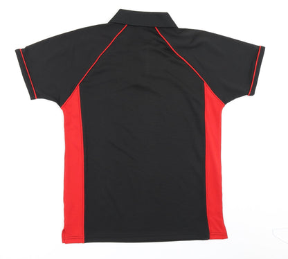 Finden Hales Mens Black Colourblock   Polo Size S
