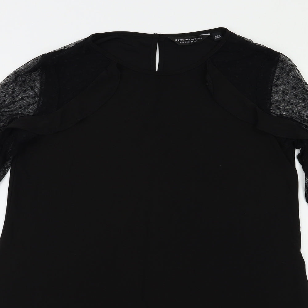 Dorothy Perkins Womens Black   A-Line  Size 10