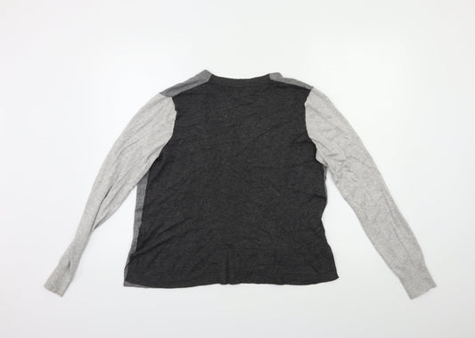Womens UK Size 12 Marks and Spencer Grey Cardigan Jumper