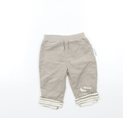 Nursery Time Baby Grey  Corduroy Track Pants Trousers Size 3-6 Months