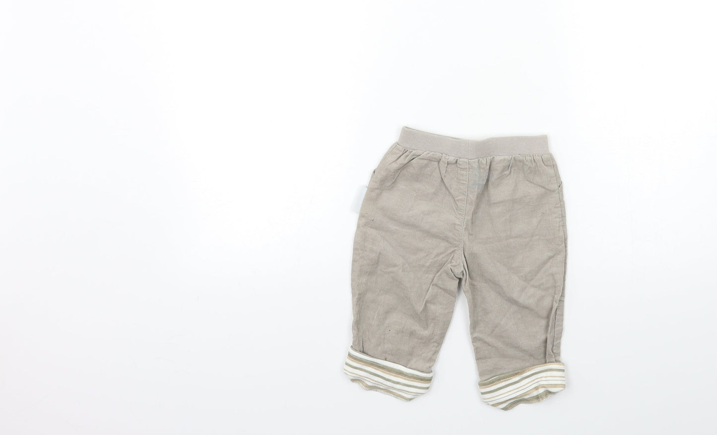 Nursery Time Baby Grey  Corduroy Track Pants Trousers Size 3-6 Months