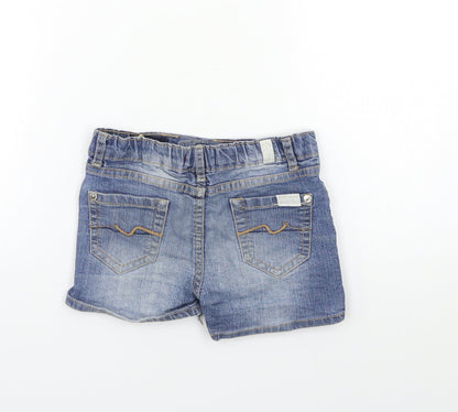 Preworn Girls Blue  Denim Cut-Off Shorts Size 3 Years