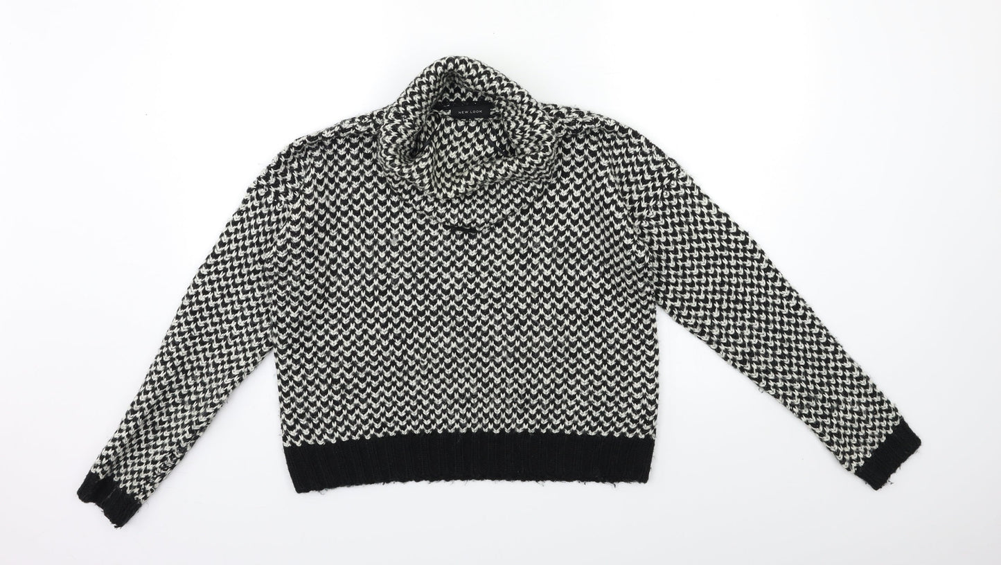 Womens UK Size S New Look Black Pullover Jumper
