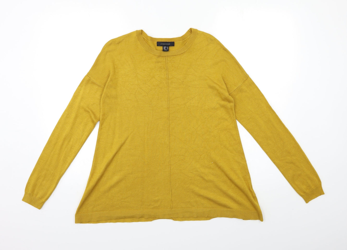 Atmosphere Womens Yellow  Knit Pullover Jumper Size 12