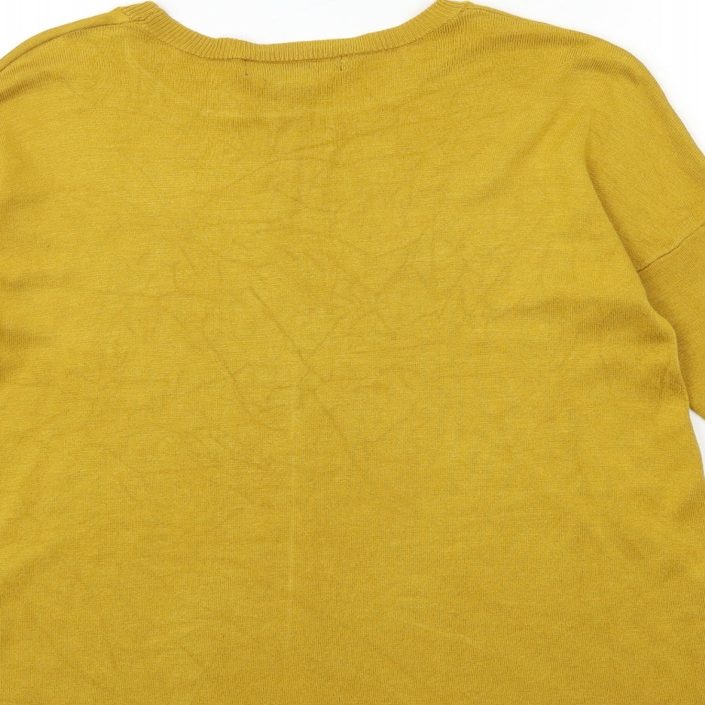 Atmosphere Womens Yellow  Knit Pullover Jumper Size 12