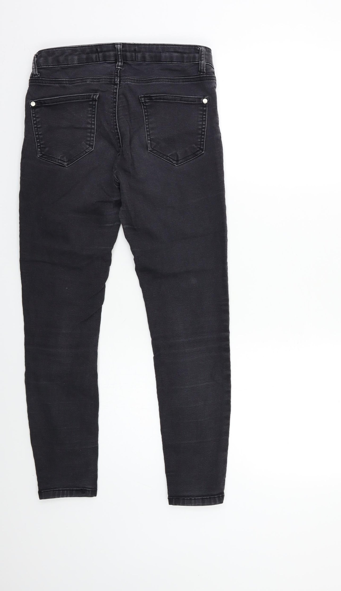 New Look Womens Grey  Denim Skinny Jeans Size 10 L25 in