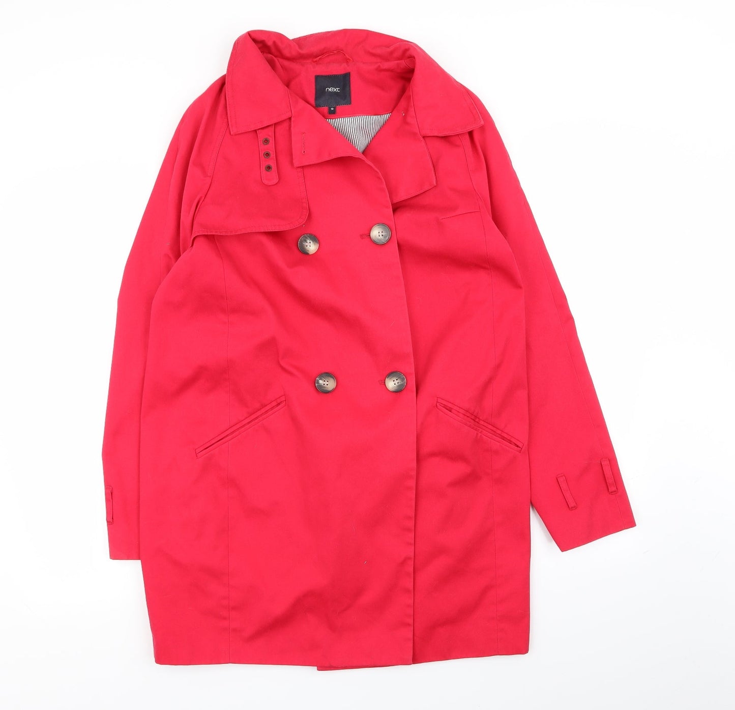 Womens UK Size 10 NEXT Pink Overcoat