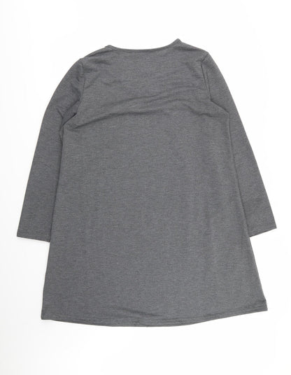 zanza Womens Grey   T-Shirt Dress  Size XL