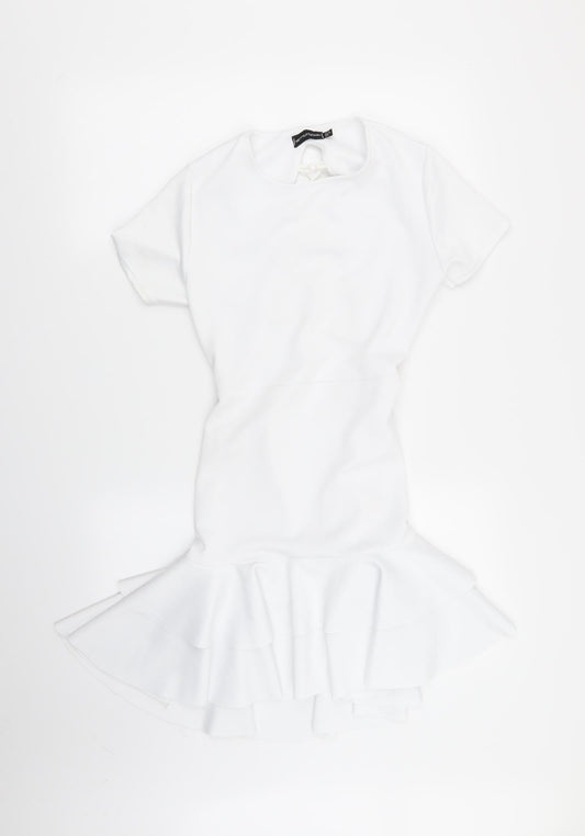 PLT Womens White   Fit & Flare  Size 10