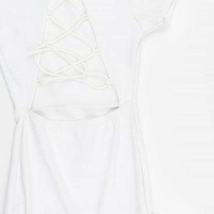 PLT Womens White   Fit & Flare  Size 10