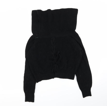 Womens UK Size One Size PLT Black Pullover Jumper