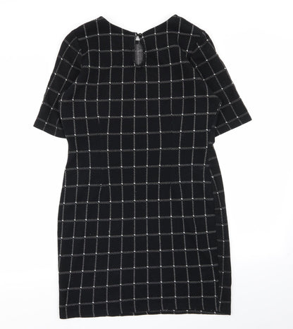 Select Womens Black Check  A-Line  Size 14