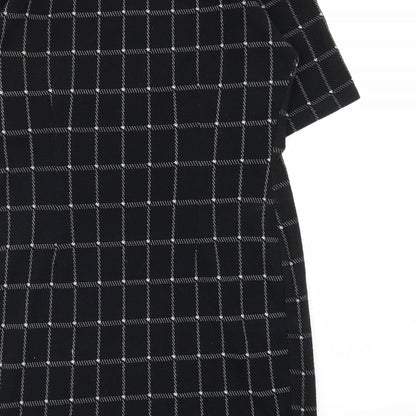 Select Womens Black Check  A-Line  Size 14