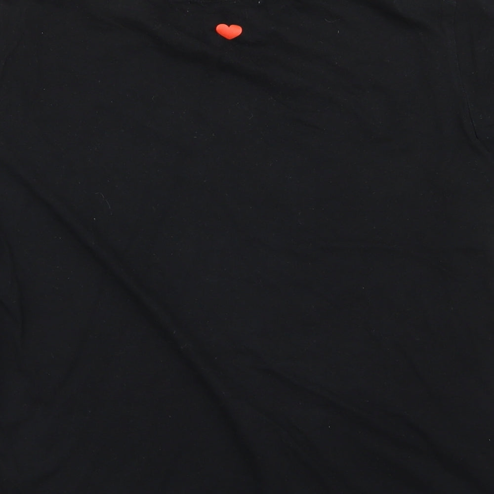 Womens UK Size S Pull&Bear Black Basic T-Shirt