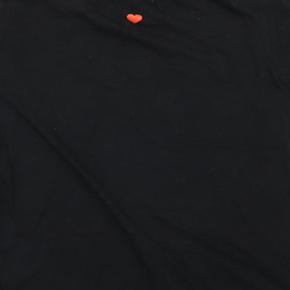 Womens UK Size S Pull&Bear Black Basic T-Shirt