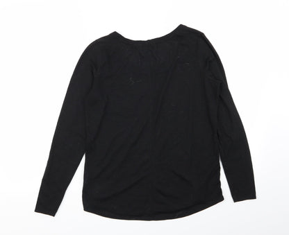 Womens UK Size 10 New Look Black Basic T-Shirt