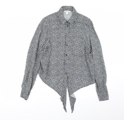 Womens UK Size 8 H&M Multicoloured Basic Button-Up