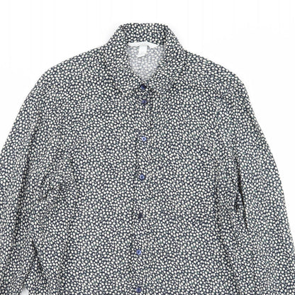 Womens UK Size 8 H&M Multicoloured Basic Button-Up