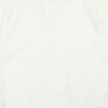 Mens UK Size L NEXT White  Button-Up Short Sleeve Casual Shirt