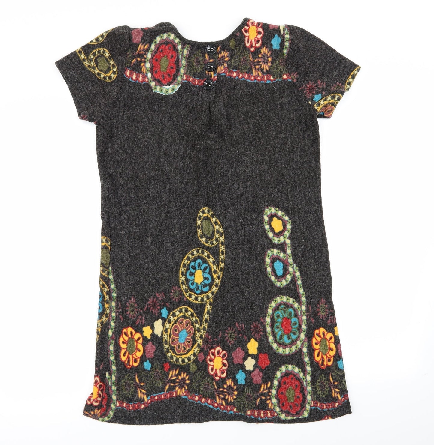 pussycat Womens Grey Geometric  A-Line  Size S