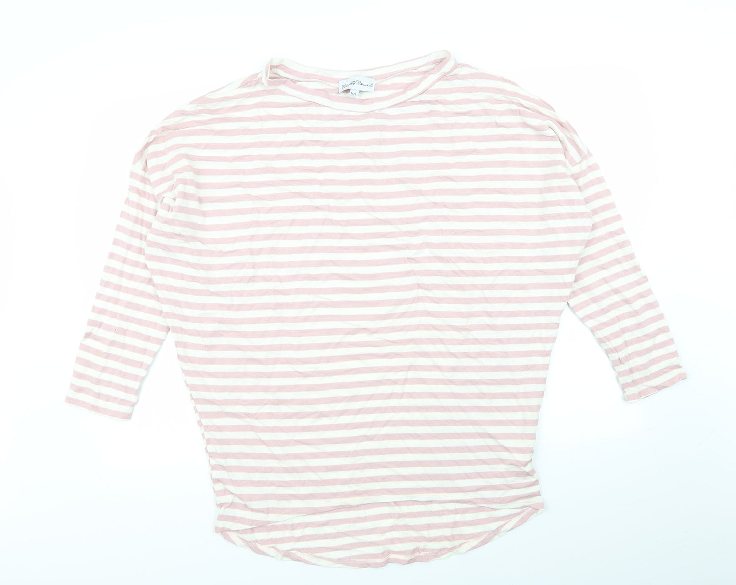 must of lovers Womens Multicoloured Striped  Basic T-Shirt Size L