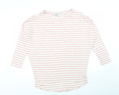 must of lovers Womens Multicoloured Striped  Basic T-Shirt Size L