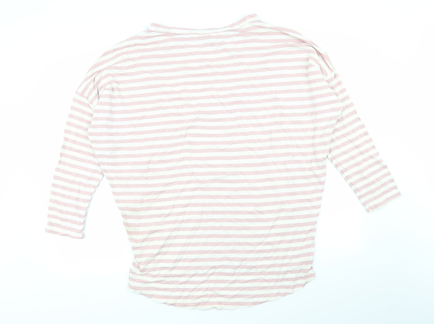 must of lovers Womens Multicoloured Striped  Basic T-Shirt Size L