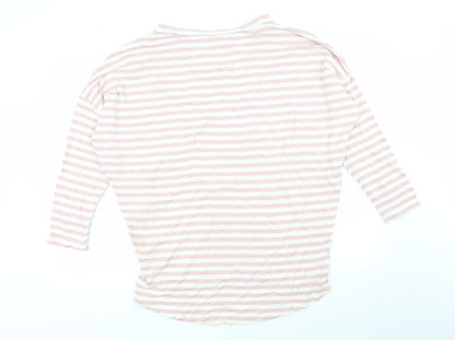 must of lovers Womens Multicoloured Striped  Basic T-Shirt Size L