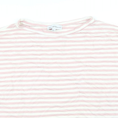 must of lovers Womens Multicoloured Striped  Basic T-Shirt Size L