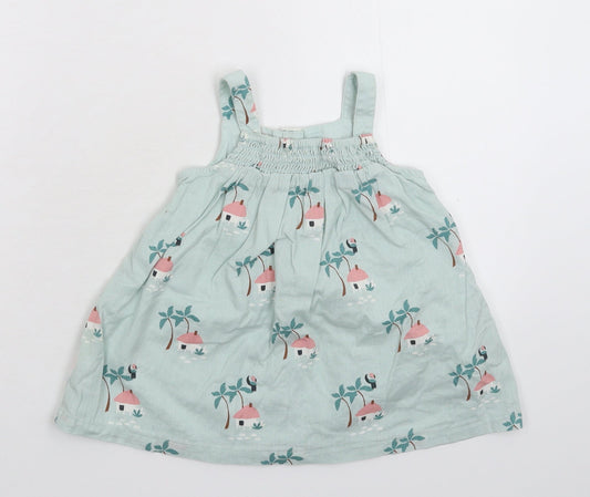 Marks and Spencer Girls Green   Fit & Flare  Size 9-12 Months