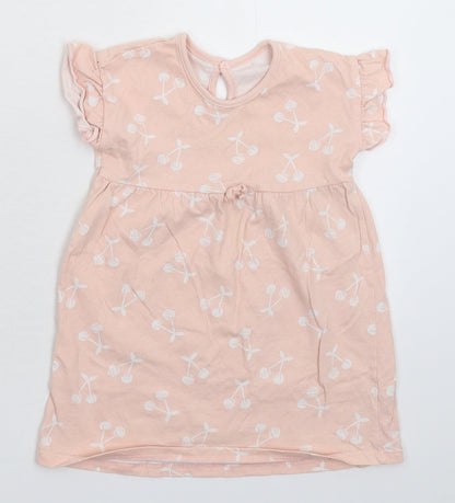 George Girls Beige   T-Shirt Dress  Size 12-18 Months