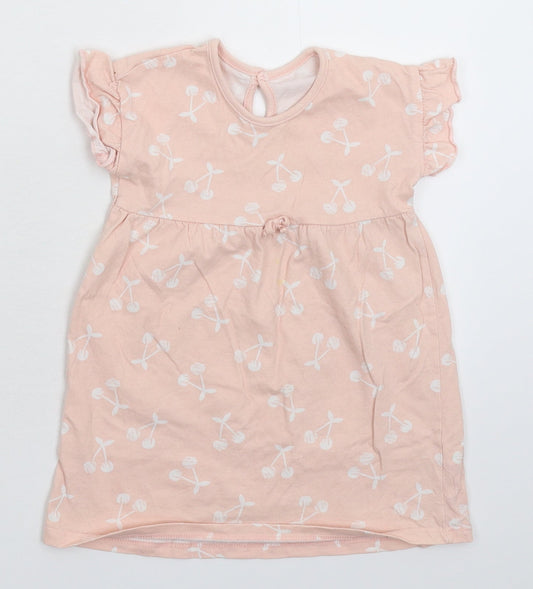 George Girls Beige   T-Shirt Dress  Size 12-18 Months