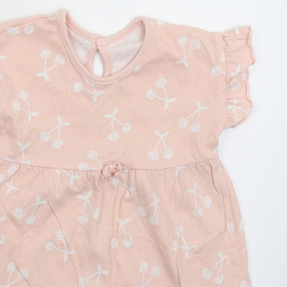 George Girls Beige   T-Shirt Dress  Size 12-18 Months