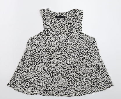 Womens UK Size S Zara Multicoloured Basic Blouse
