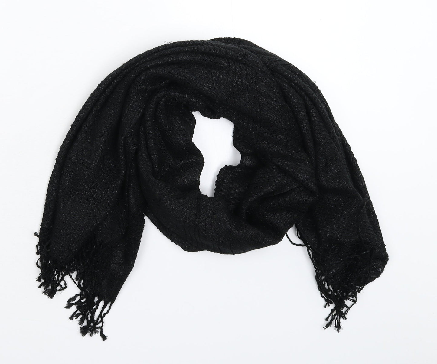 Preworn Womens Black  Knit  Scarf