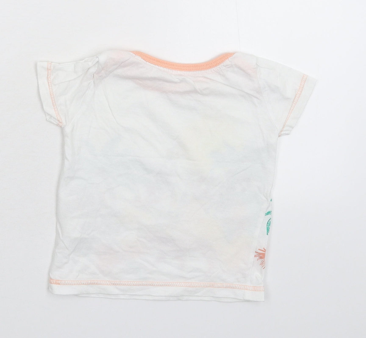 Back view of Avon Baby White Basic T-Shirt, size 18-24, Months