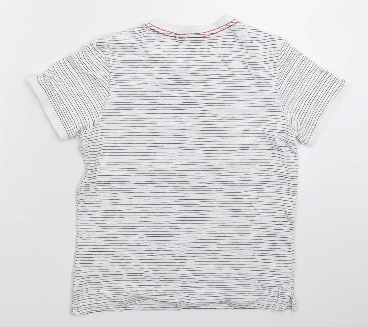 George Boys White Striped  Basic T-Shirt Size 10-11 Years