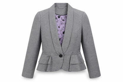 Womens UK Size 10 New Look Regular Grey Suit Jacket