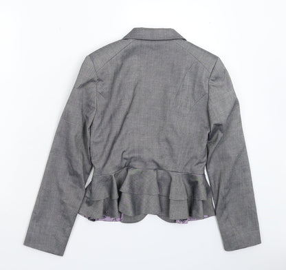 New Look Womens Grey   Jacket Suit Jacket Size 10