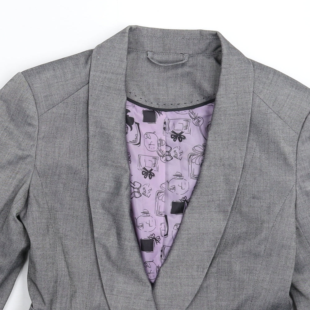 New Look Womens Grey   Jacket Suit Jacket Size 10