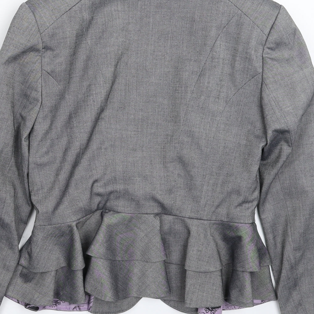 New Look Womens Grey   Jacket Suit Jacket Size 10