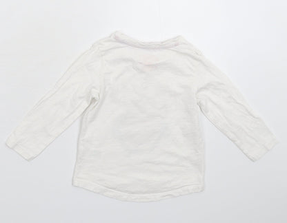 Back view of Matalan Baby White Basic T-Shirt, size 12-18, Months