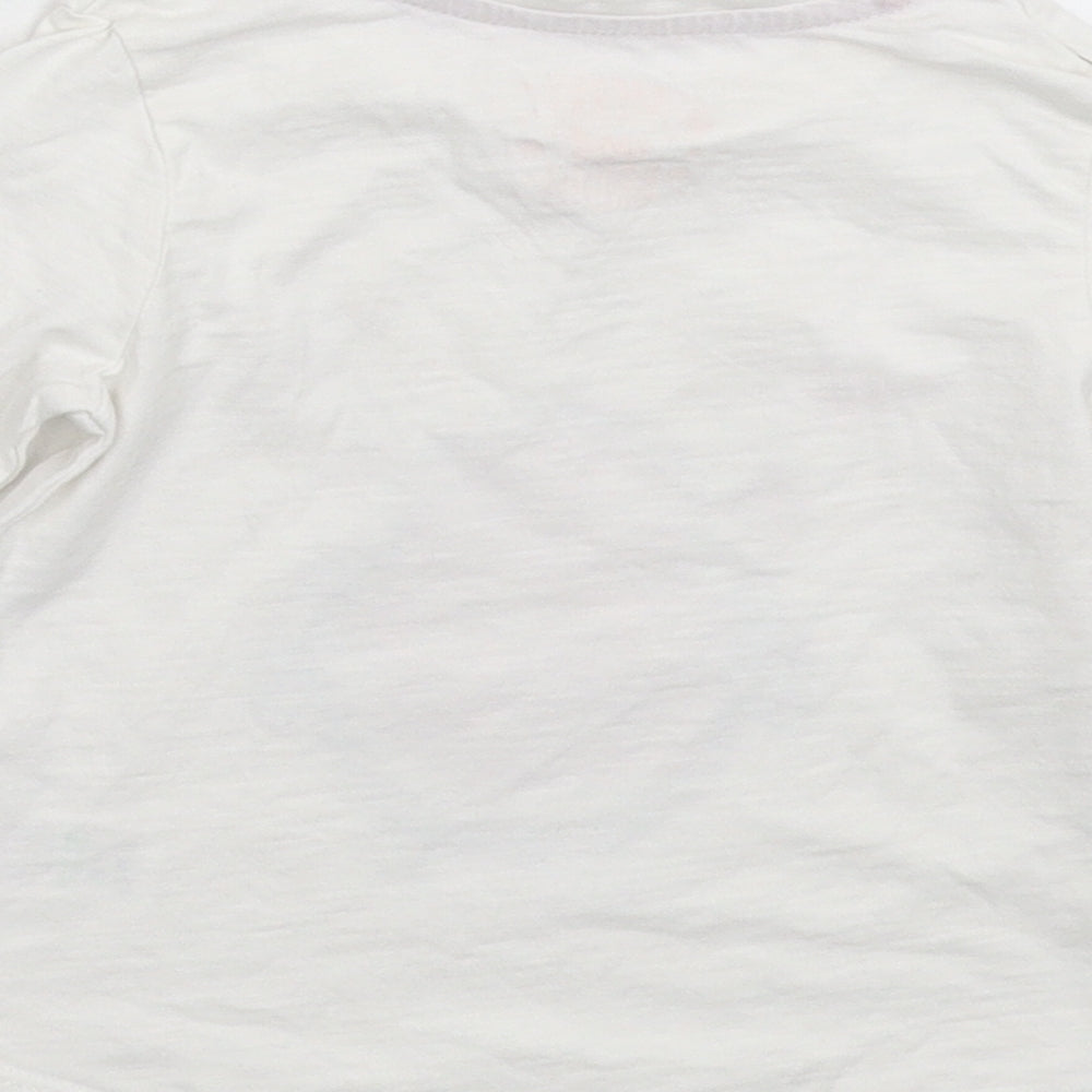 Brand and care label for Matalan Baby White Basic T-Shirt, size 12-18, Months