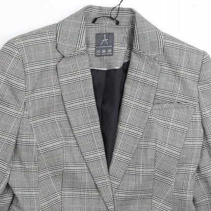 Atmosphere Womens Grey Check  Jacket Suit Jacket Size 8