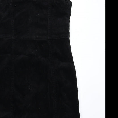 Denim & Co. Womens Black  Corduroy Mini  Size 8