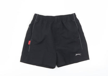 Slazenger Boys Black   Sweat Shorts Size 3-4 Years