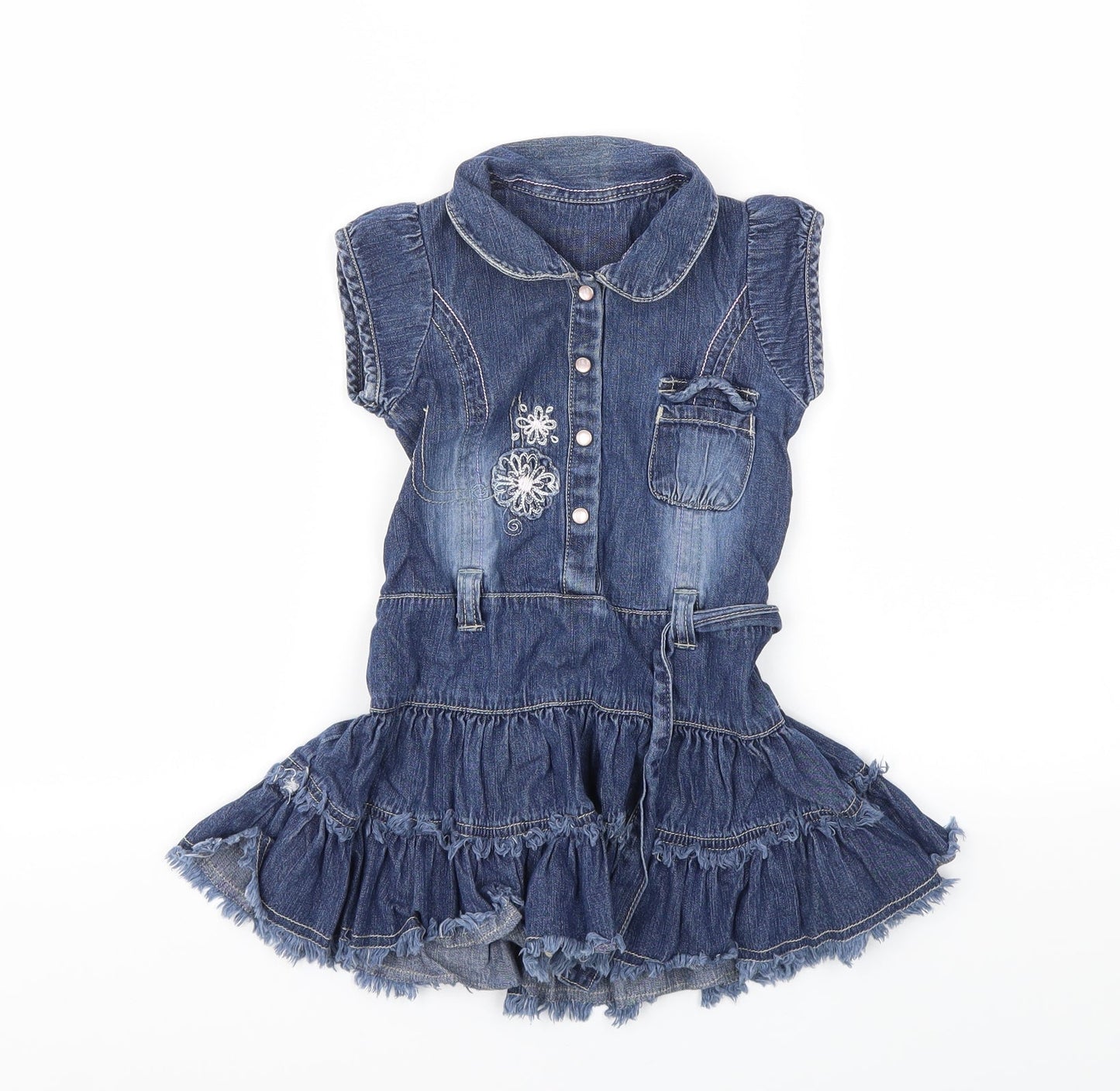M&S Girls Blue   Fit & Flare  Size 12-18 Months