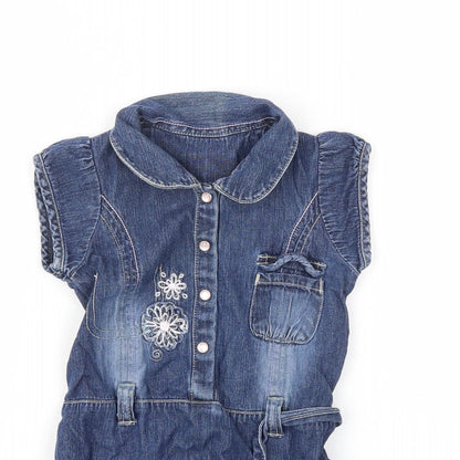 M&S Girls Blue   Fit & Flare  Size 12-18 Months