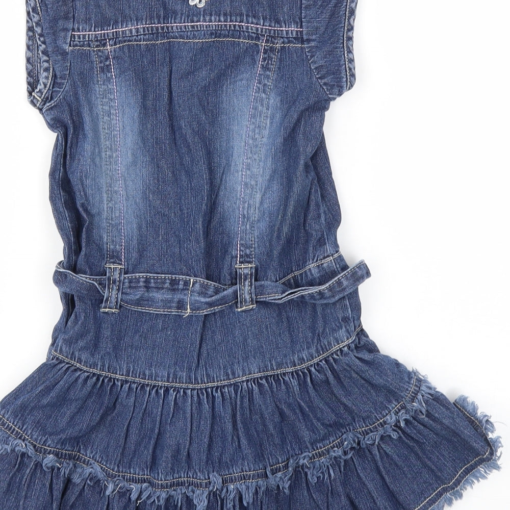 M&S Girls Blue   Fit & Flare  Size 12-18 Months